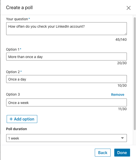 linkedin polls